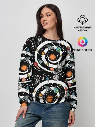 Женский свитшот / Космический астронавт
