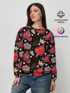 Женский свитшот / Корона и розы