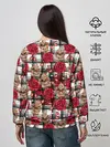Женский свитшот / Розы в клеточку