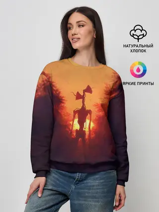 Женский свитшот / СИРЕНОГОЛОВЫЙ ORANGE