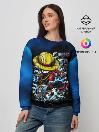 Женский свитшот / Луффи пират Соломенной Шляпы