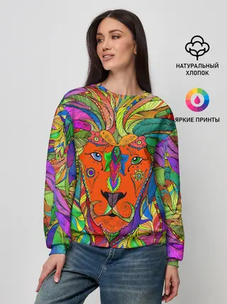 Женский свитшот / Лев шаман