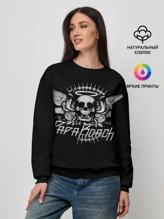 Женский свитшот / Череп Папа Роуч