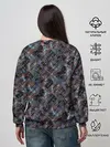 Женский свитшот / Коричневый абстрактный узор