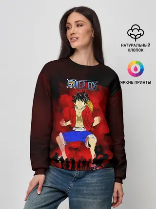 Женский свитшот / Луффи и Пираты Соломенной Шляпы