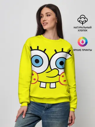Женский свитшот / Губка БОБ