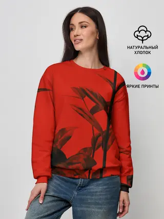 Женский свитшот / Красное растительное