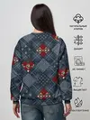 Женский свитшот / Синий джинсовый плед