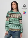 Женский свитшот / Новогодний зимний орнамент