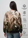 Женский свитшот / Бежево-коричневая мозаика
