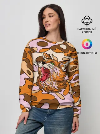 Женский свитшот / Грозный кот
