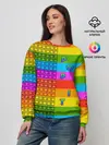 Женский свитшот / POP it вертикальная надпись