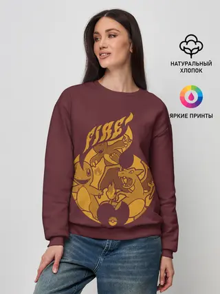 Женский свитшот / Покемоны огня