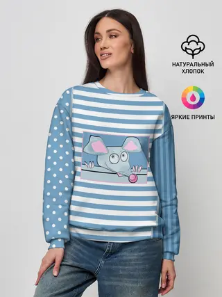 Женский свитшот / Веселая Мышь