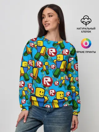 Женский свитшот / ROBLOX / РОБЛОКС / NOOB / НУБ
