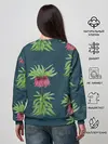 Женский свитшот / Цветы рябчика на темном фоне