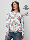 Женский свитшот / Журавли и хризантемы