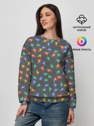 Женский свитшот / Аксолотль паттерн