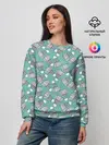 Женский свитшот / Воланы на ментоловом