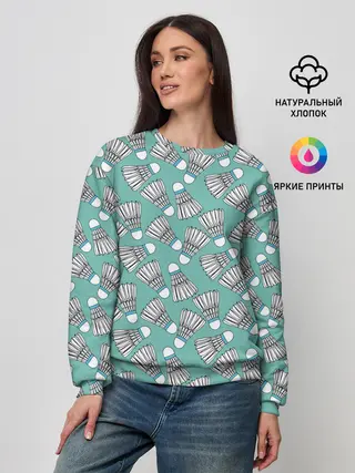 Женский свитшот / Воланы на ментоловом