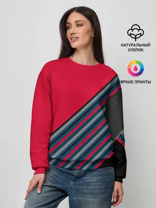 Женский свитшот / Абстрактный асимметричный