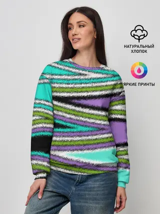 Женский свитшот / Абстрактный асимметричный