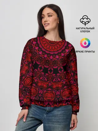 Женский свитшот / Акварельный калейдоскоп
