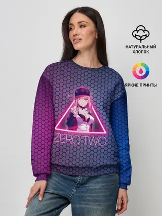 Женский свитшот / Zero Two в треугольнике
