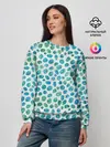 Женский свитшот / Драгоценные зеленые камешки