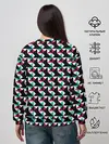 Женский свитшот / Красно-черный абстрактный узор