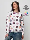Женский свитшот / Акварельные сиреневые круги