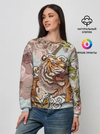 Женский свитшот / Тигр в облаках