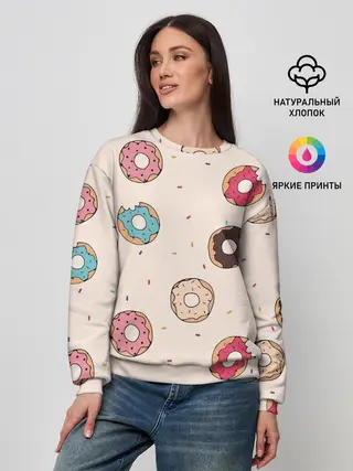 Женский свитшот / Кусанные пончики