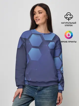 Женский свитшот / Шестиугольники