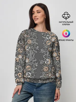 Женский свитшот / психоделика киберпанк