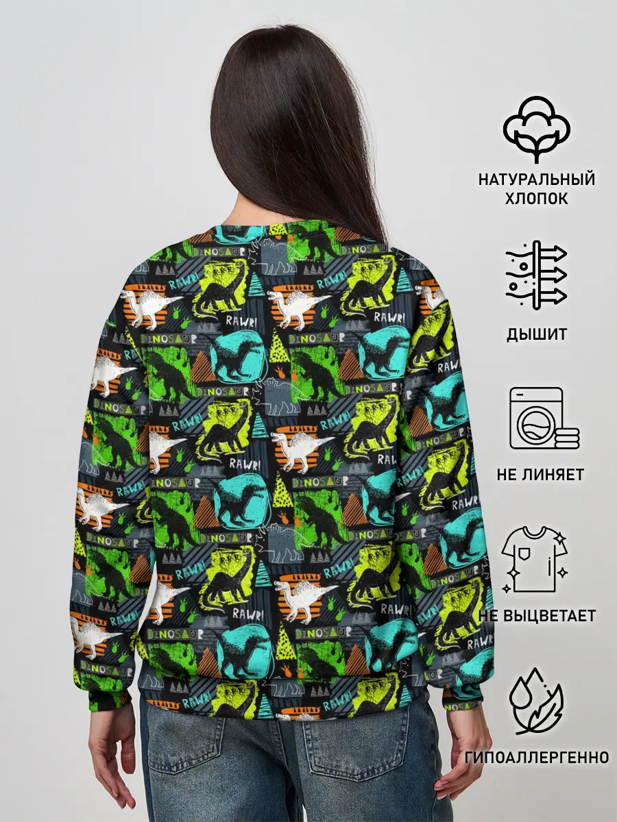 Женский свитшот / Dinosaurs