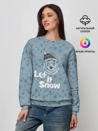 Женский свитшот / Зима снежинки