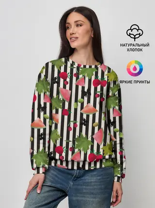 Женский свитшот / Ягодно-арбузный микс