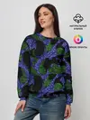 Женский свитшот / Абстрактный темный в горох