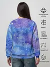 Женский свитшот / Акварельные разводы и брызги красок
