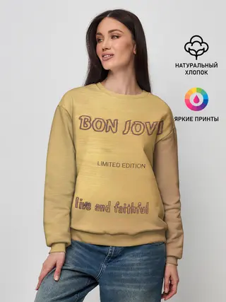 Женский свитшот / Live and Faithful - Bon Jovi