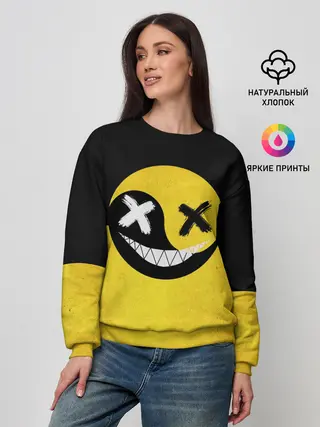 Женский свитшот / Smile yin and yang