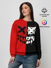 Женский свитшот / Smail Black and red