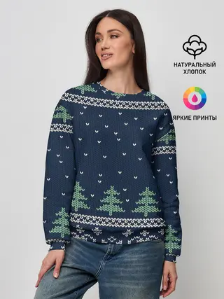 Женский свитшот / Зимняя ночь