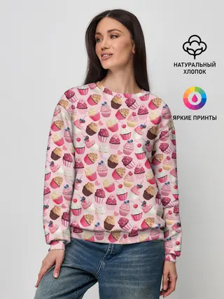 Женский свитшот / Пирожные
