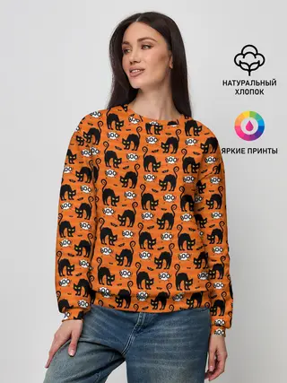Женский свитшот / Чёрная Кошка