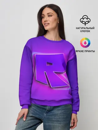 Женский свитшот / ROBLOX NEON LOGO | РОБЛОКС