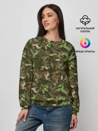 Женский свитшот / Лоси в дубовом лесу
