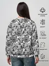 Женский свитшот / Злые Гориллы - Паттерн