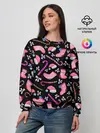 Женский свитшот / Новогодняя ночь, акварельный узор